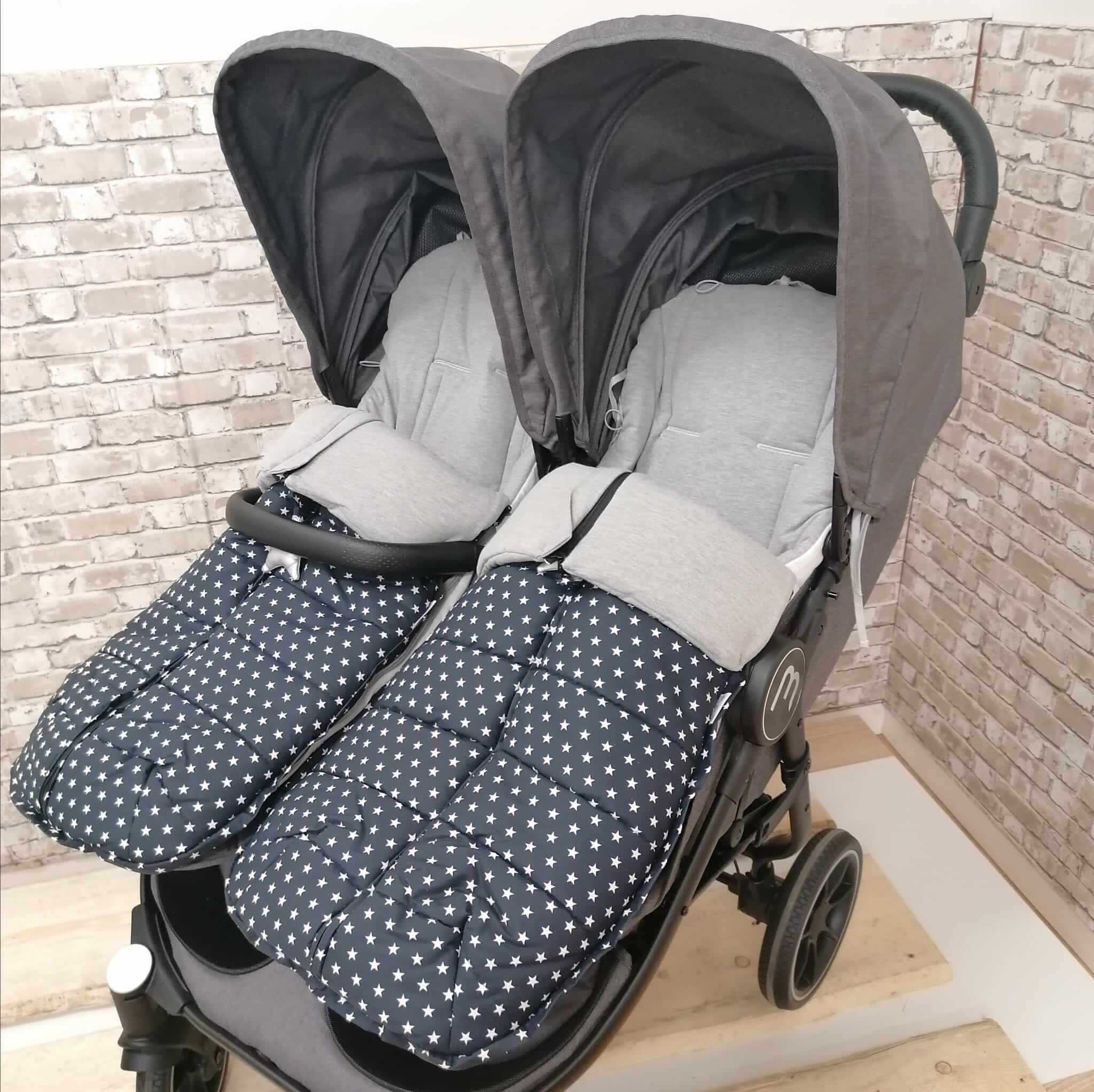 Pack 2 Gemelar Little Star Gris de Rosy - Sueños de Bebé